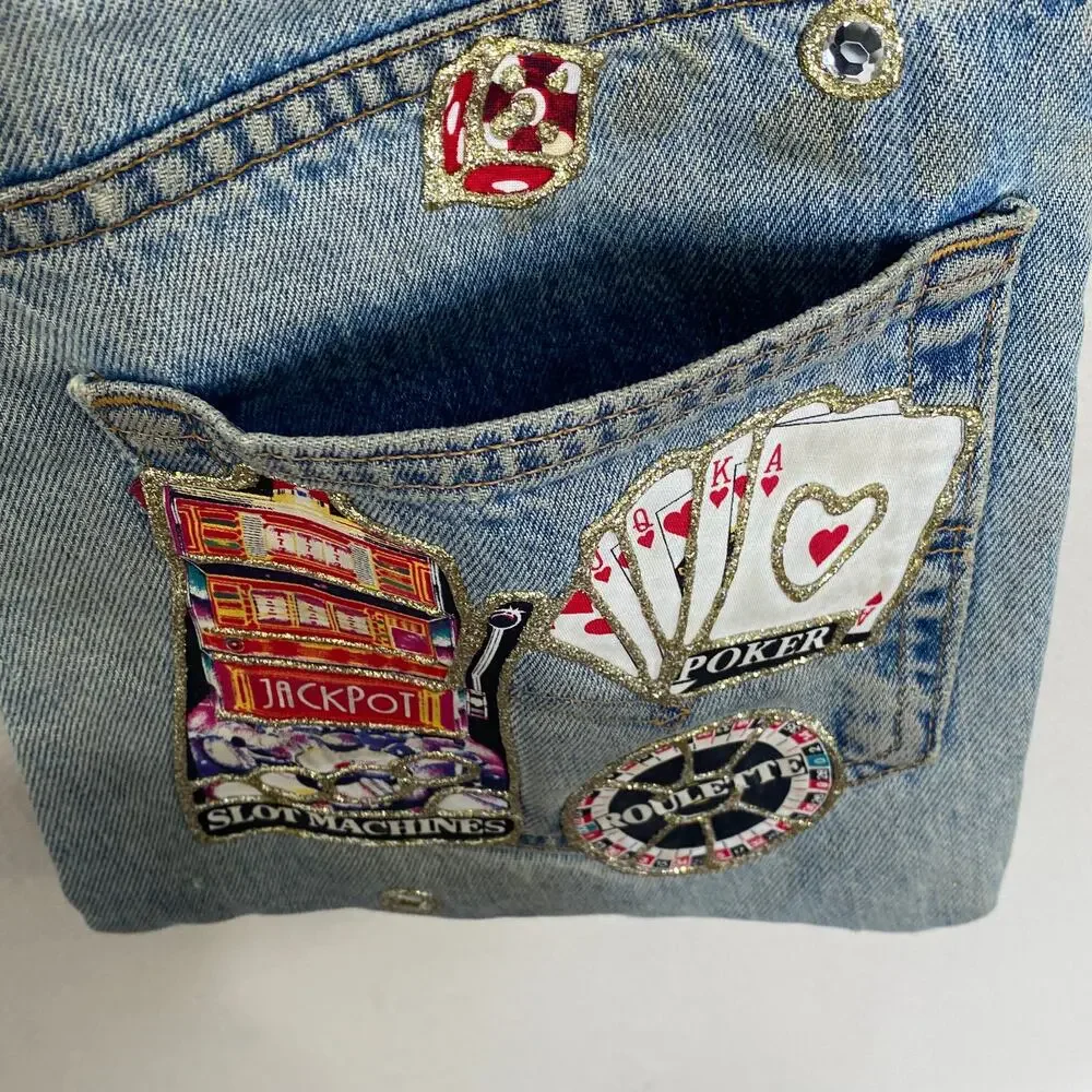 Las Vegas Vintage UNIQUE Hand Crafted Jean Shoulder Bag Made from Levi's 550
